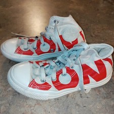 Converse Rare Red Logo High Top Youth Unisex Size 13