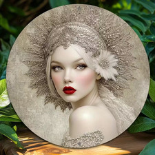 ART DECO LADY - Round Metal