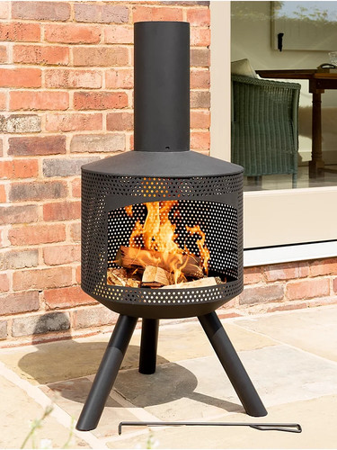 Outdoor garden chiminea fire - chiminea,