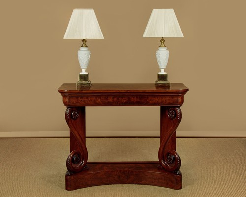 Antique mahogany console - mahogany,