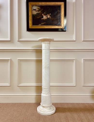 Antique white alabaster - white, column