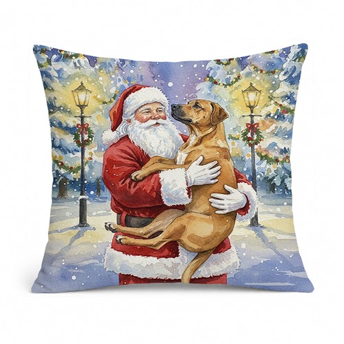 Rhodesian ridgeback with santa - ridgeback,