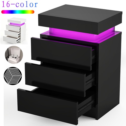 High gloss bedside table - gloss,