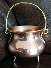 SMALL COPPER BRASS CAULDRON  VILLEDIEU 7CM HIGH