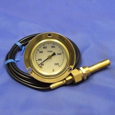 Vintage Car Water Temperature Gauge - 40-220 deg F, White