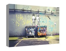 banksy life is short CANVAS