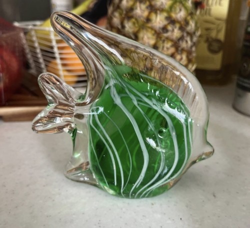 Art glass angel fish - fish, figure