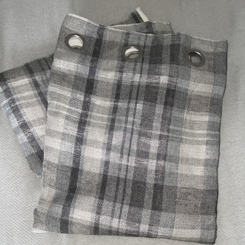 Next grey tartan eyelet lined - next,