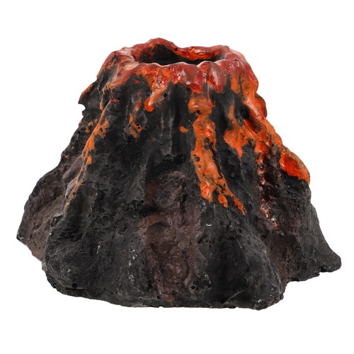 Grey resin volcano statue - resin,
