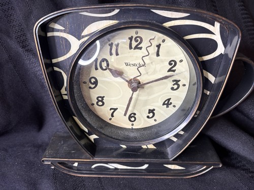 Vintage westclox brown black - vintage, brown/black
