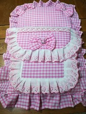 DOLLS COSY TOES/SLEEPING BAG/NEST FOR PRAMS AND PUSHCHAIRS 🩷 PINK GINGHAM  🩷 