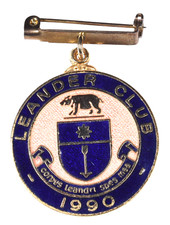 Henley On Thames Royal Regatta Leander Club 1990 Members Enamel Pass Badge
