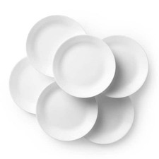 Corelle Winter Frost White 10.25" Dinner Plate, Set of 6 Vitrelle Dinnerware NEW