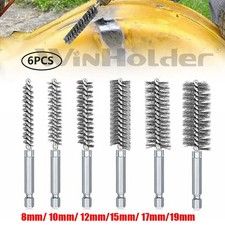 6pcs 1/4" Hex Wire Brush Set