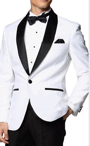 White mens suits blazer - white,