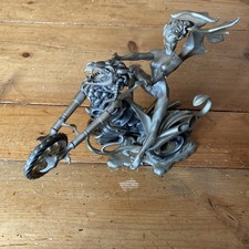 Pewter Bronze Motorcycle Statue - Passion Burns by Julie Bells Franklin Mint