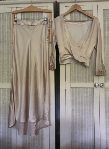 Zara satin champagne coord - champagne,