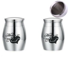 2x Mini Urn for Ashes Cremation Memorial Small Keepsake Ash Containerl Jar