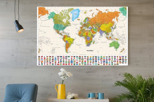 World map wall print poster - world,