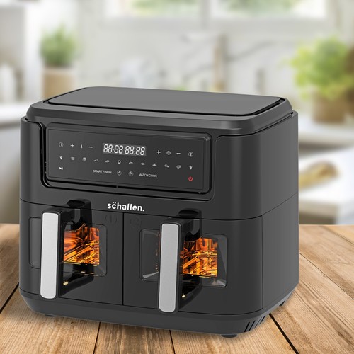 Schallen air fryer dual view - schallen,