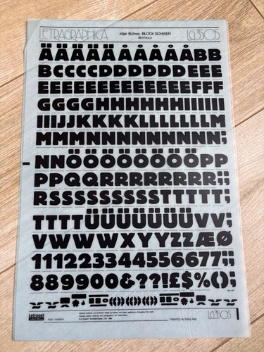 Letraset rub transfer - letraset,