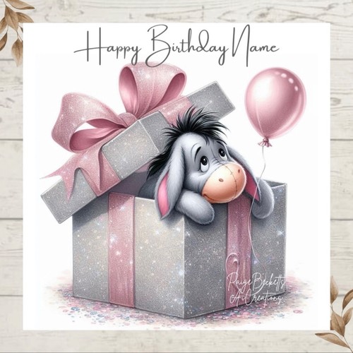 Personalised eeyore sparkly - in,