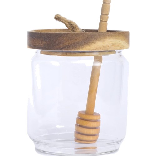 Honey jar pot glass holder - pot,