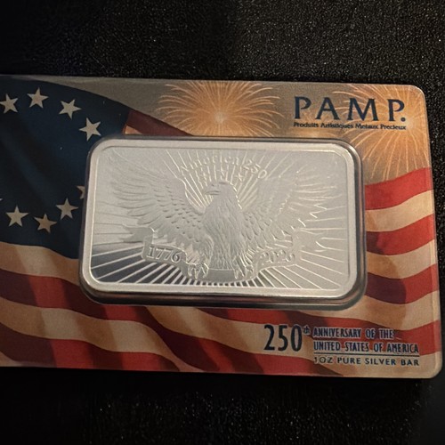 Pamp 1oz bar 250th anniversary - pamp,