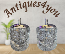 Cut Glass Crystal Jam Pot