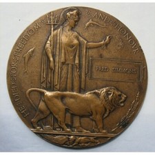 WW1 Death Penny Plaque - FRED
