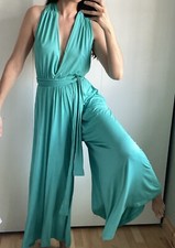 Free People Jumpsuit Playsuit Wide Leg  Open Back  Size S 12 New Beach