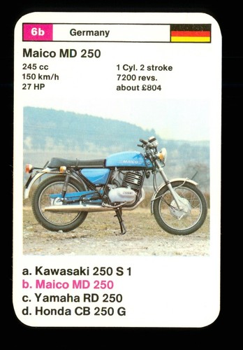 Info card motorcycle - card, maico