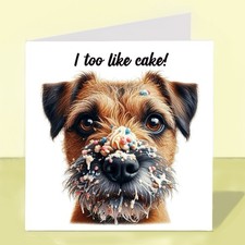 Border Terrier Dog, Birthday Greetings Card, Dog Lover