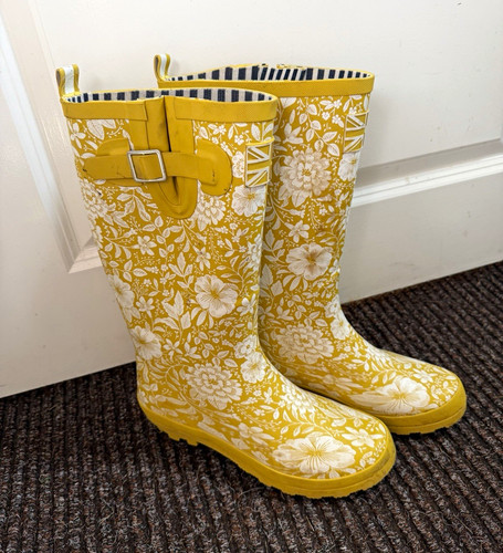 Yellow white floral rubber - yellow/white,