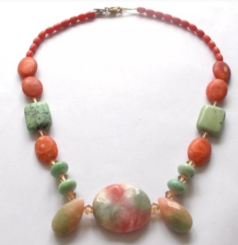 Vintage turquoise coral - turquoise, &