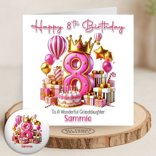 Girls 8th birthday - birthday, card