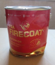 FSA FIRECOAT EXTERIOR FIRE RETARDANT PAINT - GREY - 4L (TIMBER/MASONRY/STEEL)
