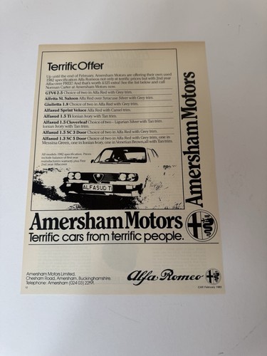Original 1983 alfa romeo - 1983, range