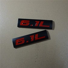 2x Matte 6.1L Red Black Metal