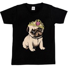 1Tee Kids Girls Puppy Princess