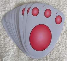 Easter Bunny Paw Prints Large