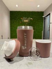 Vitality Slimfast Shaker With Storage Compartment, Metal Protein Shaker - 500ml