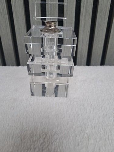 Vintage clear glass perfume - clear,