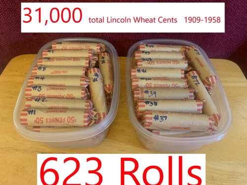 Rolls wheat cents - (20)rolls, #'s