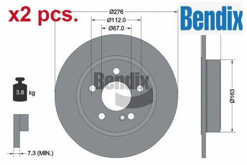 Pcs rear brake disc set - pcs,