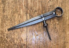 VINTAGE HAWKSLEY 7” SPRING DIVIDERS BROAD ARROW & DATED 1953 ENGINEERS OLD TOOLS