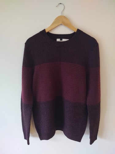 Men topman burgundy knit - burgundy,