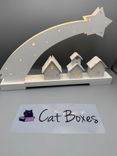 Wooden Shooting Star Light Up Christmas Scene 45cm