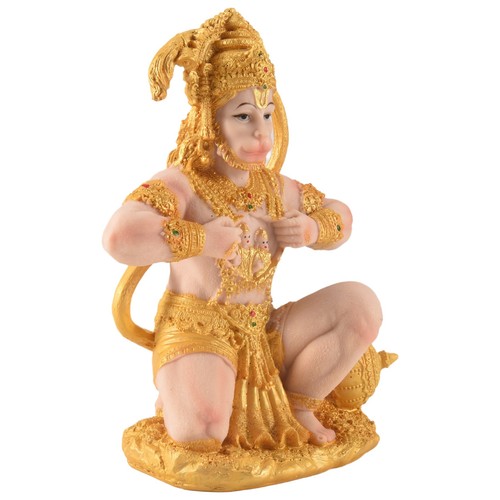 Gold hanuman statue indian - statue,
