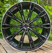 22" ABT Audi Style Alloy Wheels Black Polished Lip 5x112 Q7 SQ7 TOUAREG
